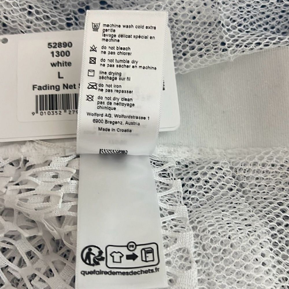 NWT Wolford Fading Net Skirt White L - Picture 16 of 16